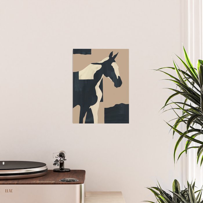 Abstract Minimal Horse 7 Poster Gallery Image 2