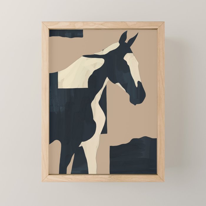 Abstract Minimal Horse 7 Mini Art Print Gallery Image 1