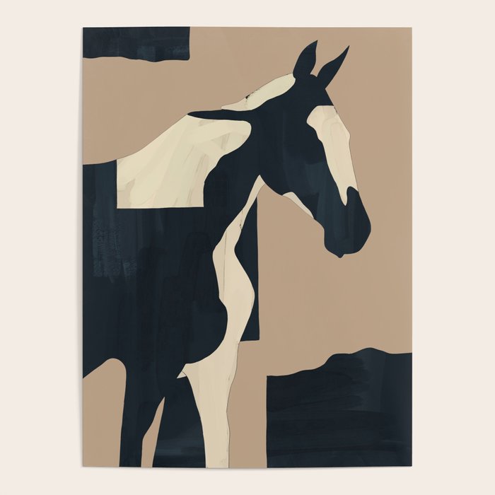 Abstract Minimal Horse 7 Poster Gallery Image 4