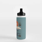 Cranes Wading At Sunset Water Bottle Gallery Image 2