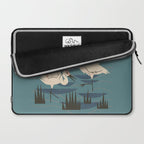 Cranes Wading At Sunset Laptop Sleeve Gallery Image 2