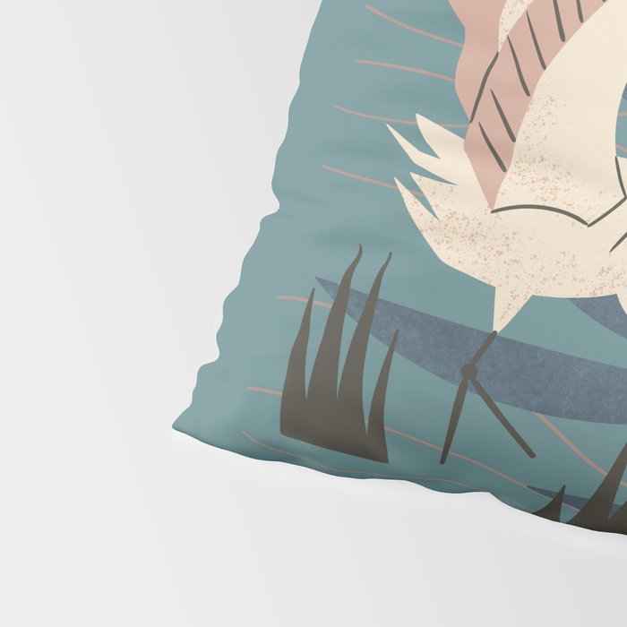 Cranes Wading At Sunset Pillow Sham Gallery Image 4