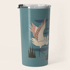 Cranes Wading At Sunset Travel Mug Gallery Image 3