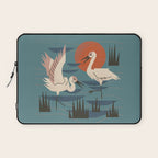 Cranes Wading At Sunset Laptop Sleeve Gallery Image 1