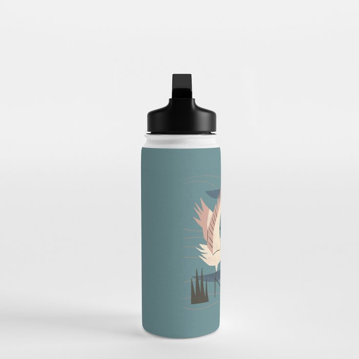Cranes Wading At Sunset Water Bottle Gallery Image 3