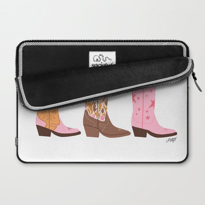 Pink Cowboy Boots  Laptop Sleeve Gallery Image 2
