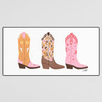 Pink Cowboy Boots  Desk Mat Gallery Image 3
