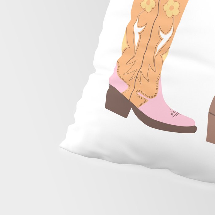 Pink Cowboy Boots  Pillow Sham Gallery Image 4