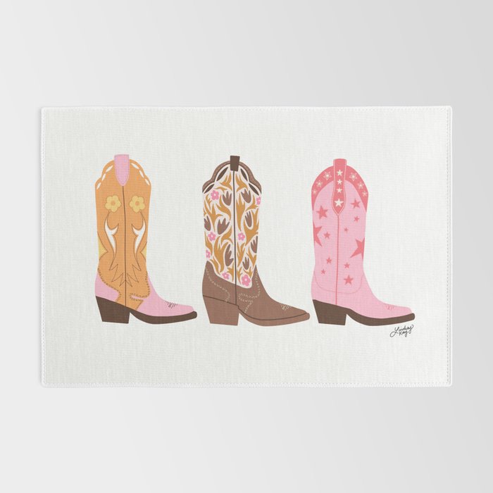 Pink Cowboy Boots  Rug Gallery Image 2