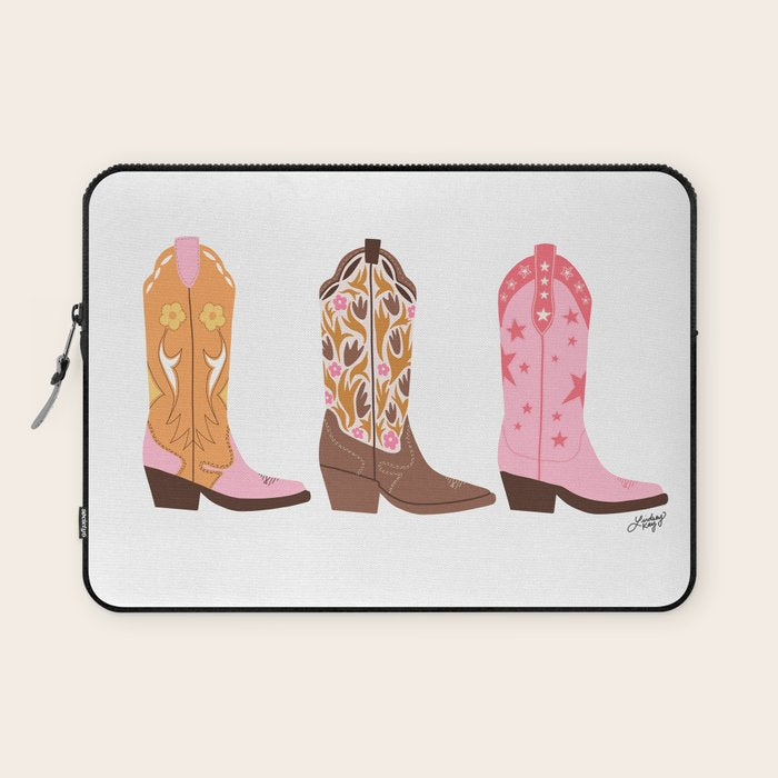 Pink Cowboy Boots  Laptop Sleeve Gallery Image 1