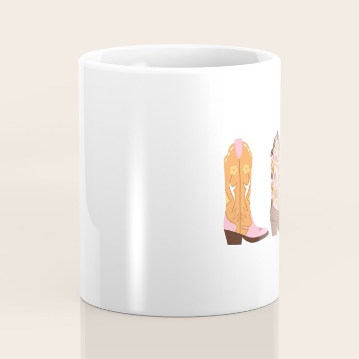 Pink Cowboy Boots  Coffee Mug Gallery Image 4