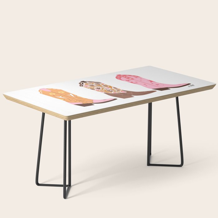 Pink Cowboy Boots  Coffee Table Gallery Image 1