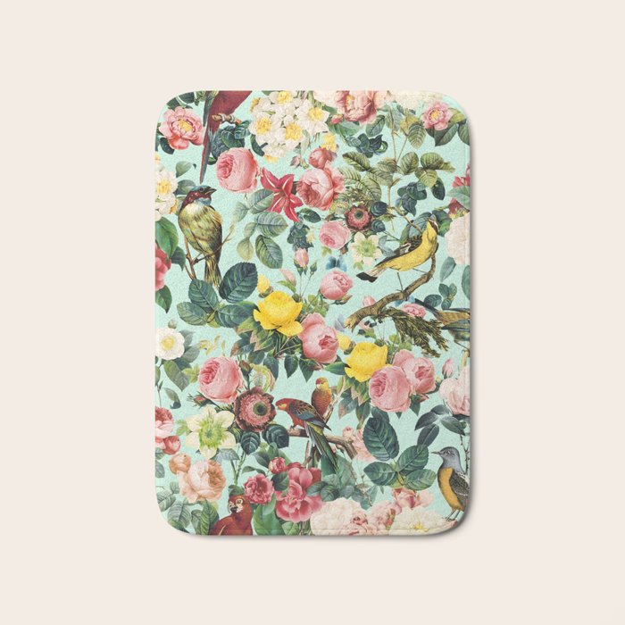 Floral and Birds III Bath Mat Gallery Image 1