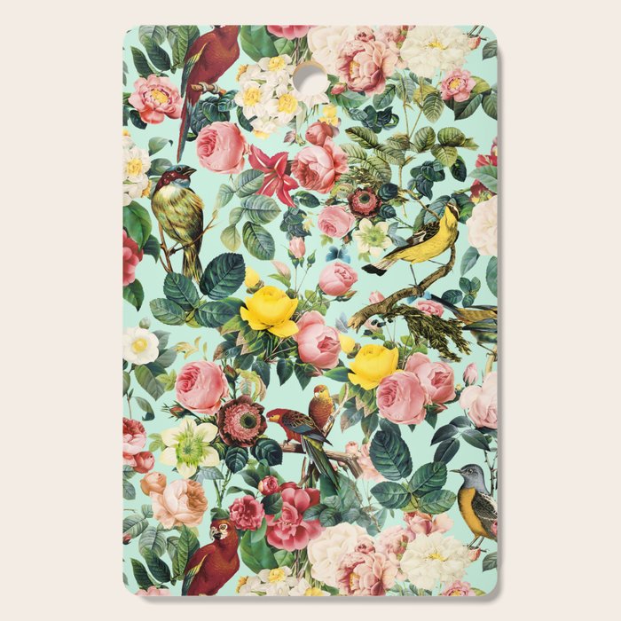 Floral and Birds III Cutting Board Gallery Image 1