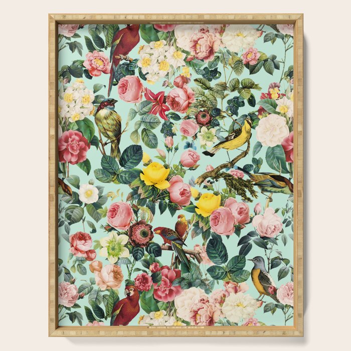Floral and Birds III Serving Tray Gallery Image 1