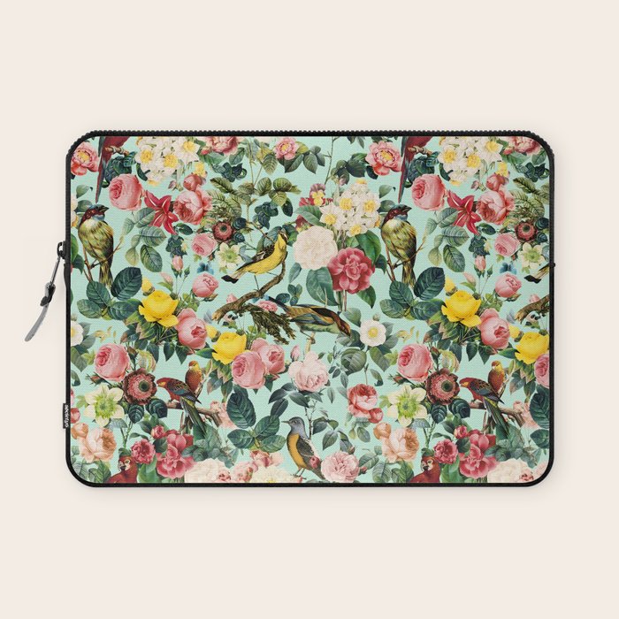 Floral and Birds III Laptop Sleeve Gallery Image 1