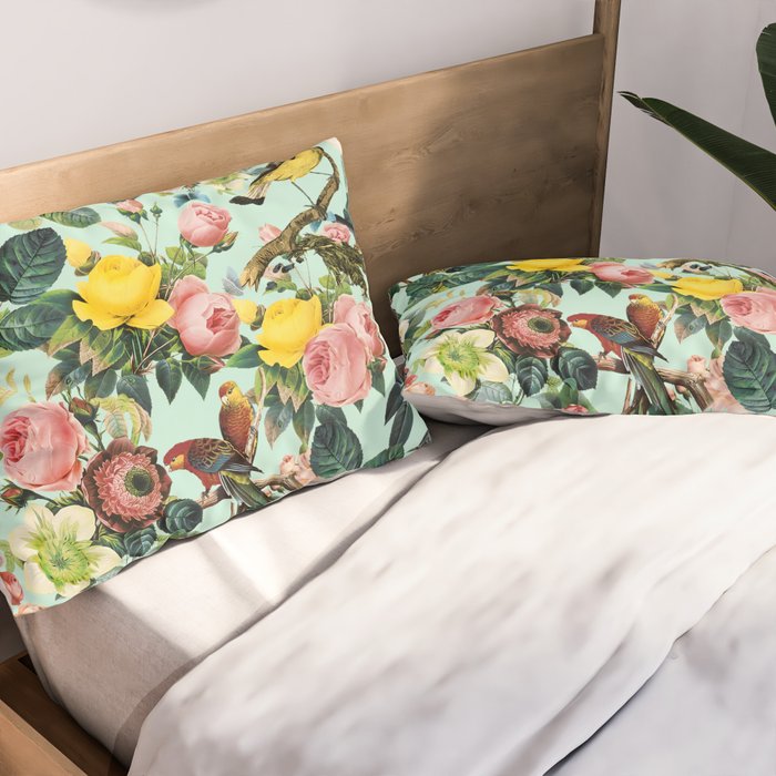Floral and Birds III Pillow Sham Gallery Image 2