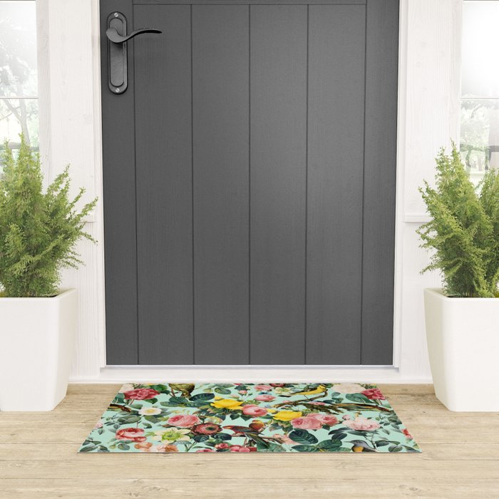 Floral and Birds III Welcome Mat Gallery Image 3