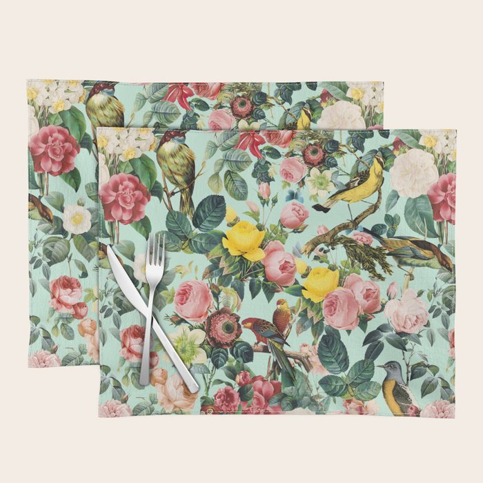 Floral and Birds III Placemat Gallery Image 1