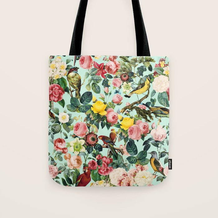 Floral and Birds III Tote Bag Gallery Image 1