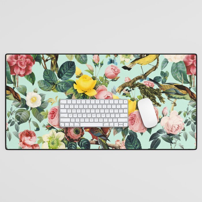 Floral and Birds III Desk Mat Gallery Image 1