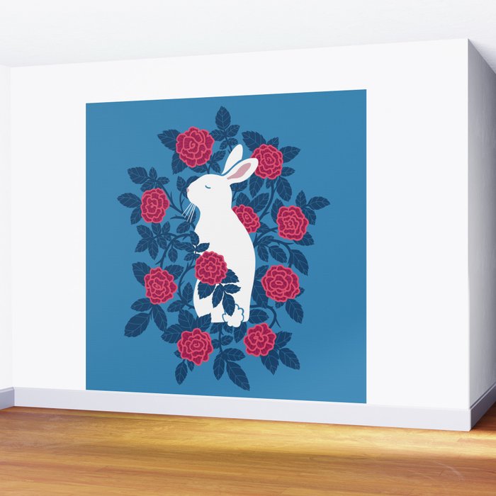 White Rabbit Wall Mural Gallery Image 2