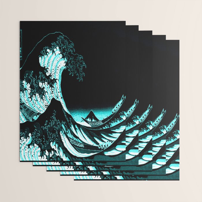 The Great Wave : Dark Teal Wrapping Paper Gallery Image 3
