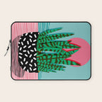 Edgy - wacka potted indoor house plant hipster retro throwback minimal 1980s 80s neon pop art Laptop Sleeve Gallery Image 1