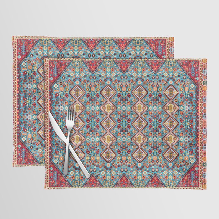 Colorful Kaleidoscope: Vintage Bohemian Moroccan Art Placemat Gallery Image 1