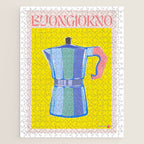 Buongiorno - Bold Retro Italian Coffee Maker Jigsaw Puzzle Gallery Image 1