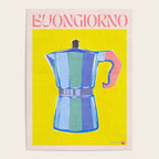 Buongiorno - Bold Retro Italian Coffee Maker Poster Gallery Image 4
