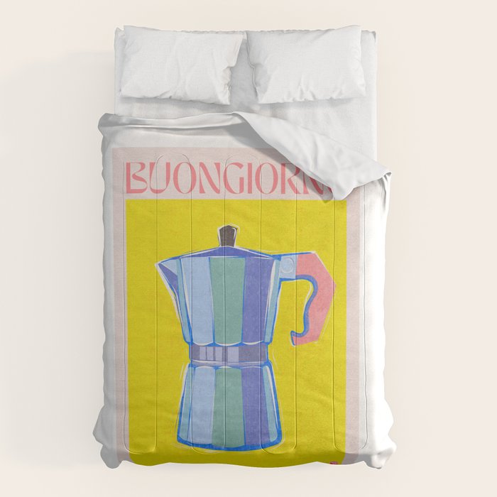 Buongiorno - Bold Retro Italian Coffee Maker Comforter Gallery Image 6