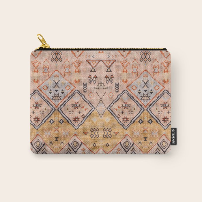 N218 - Mustard Yellow Oriental Heritage Boho Traditional Moroccan Desert Style Carry All Pouch Gallery Image 1