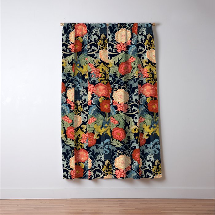 William Morris bouquet Window Curtain Gallery Image 3