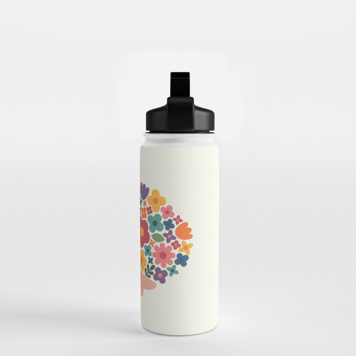 Floral Hedgehog Water Bottle Gallery Image 2