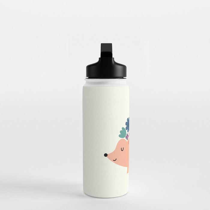 Floral Hedgehog Water Bottle Gallery Image 3