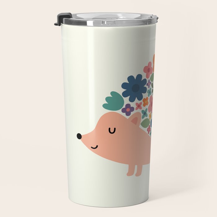 Floral Hedgehog Travel Mug Gallery Image 3