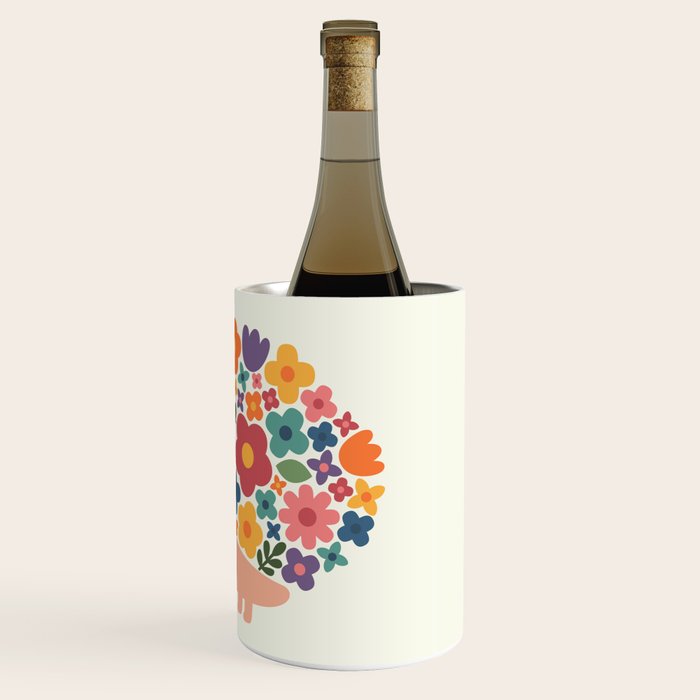 Floral Hedgehog Wine Chiller Gallery Image 3