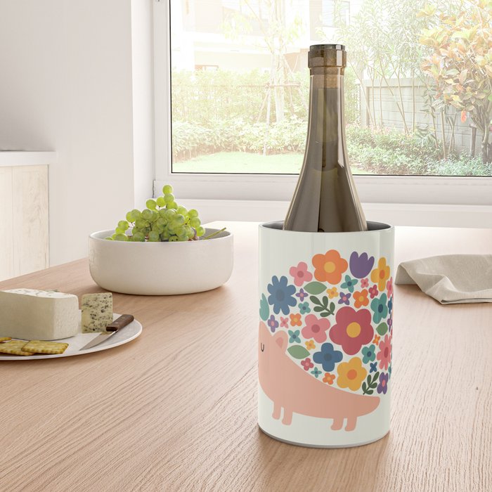 Floral Hedgehog Wine Chiller Gallery Image 4