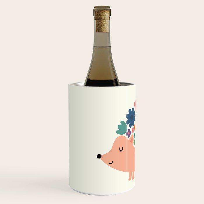 Floral Hedgehog Wine Chiller Gallery Image 2