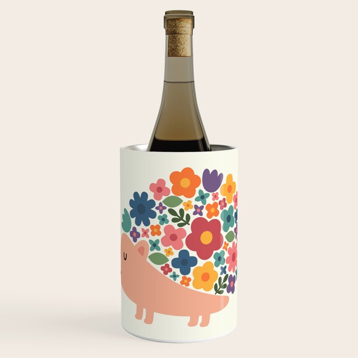Floral Hedgehog Wine Chiller Gallery Image 1