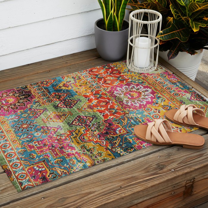 Abstract Design Outdoor Rug Gallery Image 2
