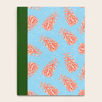 Dancing Pinecones in Light Blue & Red Notebook Gallery Image 4