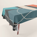 Minimal Colorful Abstract Shapes 4 Tablecloth Gallery Image 1