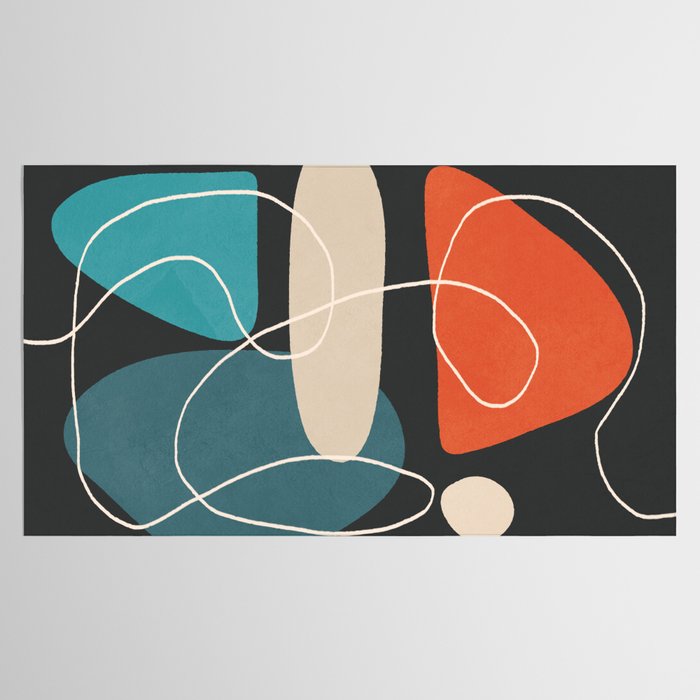 Minimal Colorful Abstract Shapes 4 Tablecloth Gallery Image 2