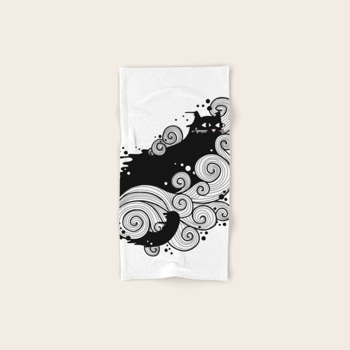The Cat and the Sea Bath Towel Gallery Image 1