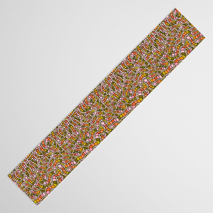 Rainbow Worms Print Table Runner Gallery Image 3