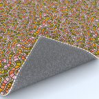 Rainbow Worms Print Rug Gallery Image 4