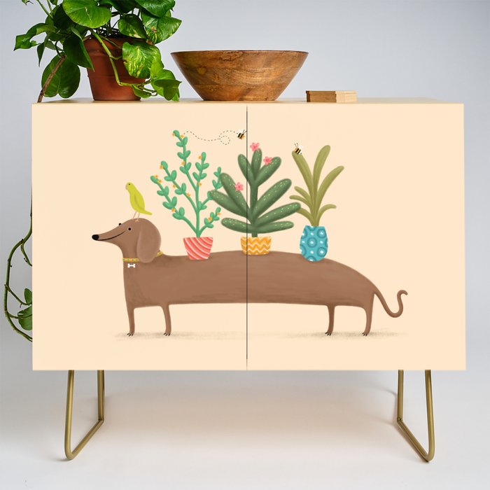 Dachshund & Parrot Credenza Gallery Image 1