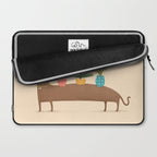 Dachshund & Parrot Laptop Sleeve Gallery Image 2